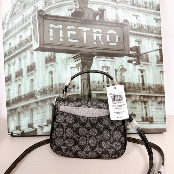 Coach CX576 Lysa Top Handle Bag In Signature Canvas - Picture 2 of 7